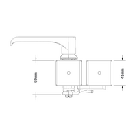 50-105-0 MODULAR SOLUTIONS HANDLE PART CAM LATCH (-5 OFFSET)